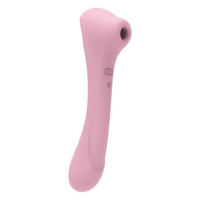 Нежно-розовый двусторонний стимулятор Daisy Massager - 20,2 см - Femintimate