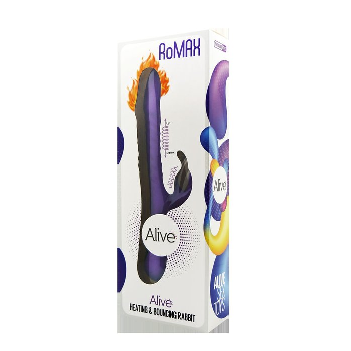 Фиолетовый вибратор-кролик Romax - 24,4 см - Alive. Фотография 2.