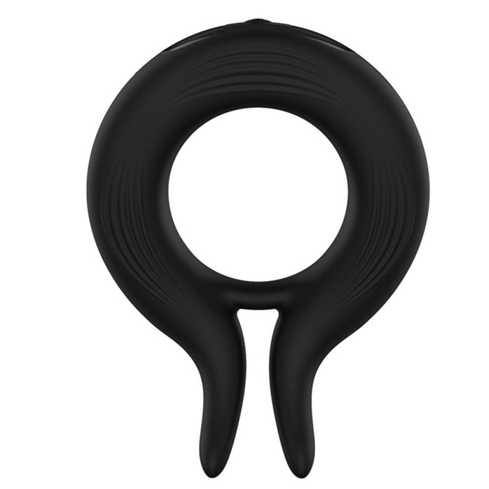 Черное эрекционное кольцо Marry Me Rechargeable Vibrating Cockring - Wooomy. Фотография 4.
