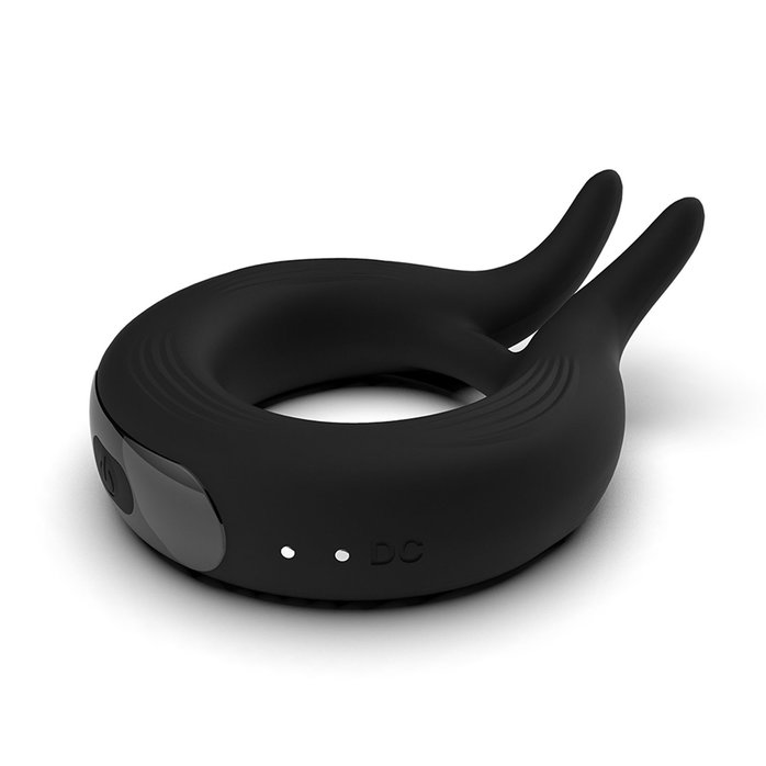 Черное эрекционное кольцо Marry Me Rechargeable Vibrating Cockring - Wooomy