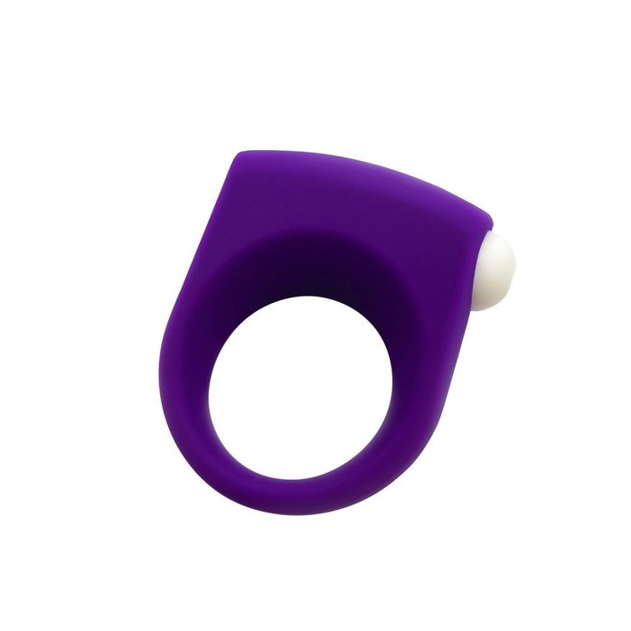 Фиолетовое эрекционное кольцо Puggle Vibrating Ring with Bullet - Wooomy