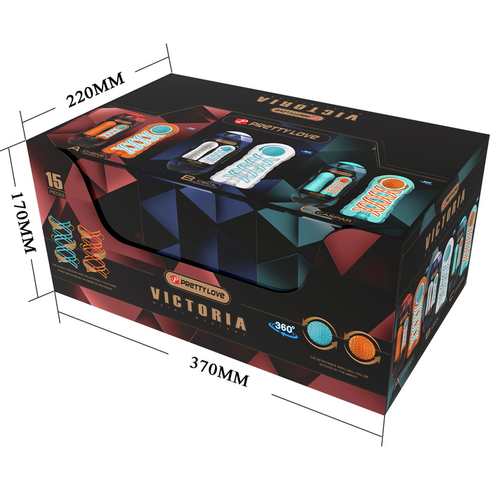 Набор из 15 мастурбаторов Victoria - Pretty Love. Фотография 7.