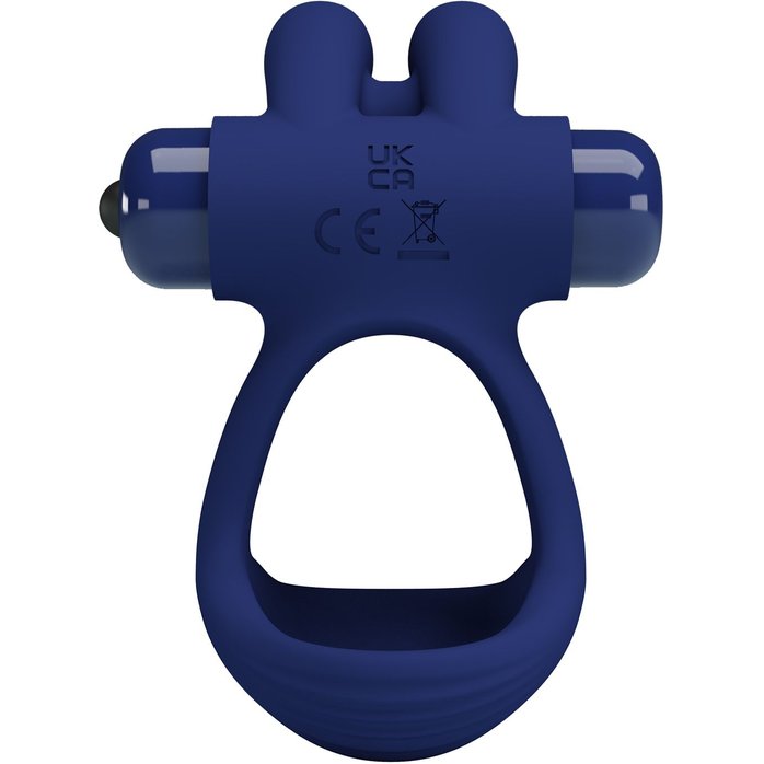 Синее эрекционное виброкольцо Francisco - Pretty Love. Фотография 2.