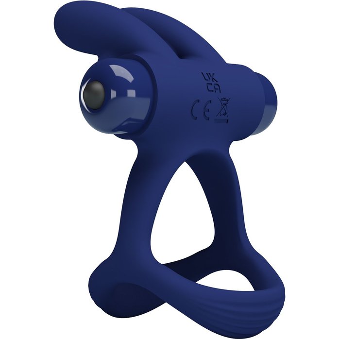 Синее эрекционное виброкольцо Francisco - Pretty Love. Фотография 3.