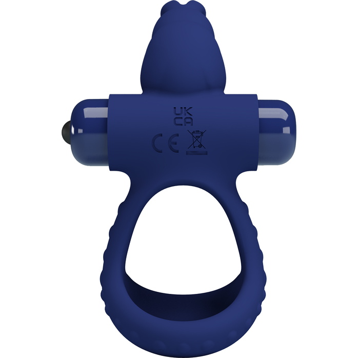 Синее эрекционное кольцо с вибрацией Luchito - Pretty Love. Фотография 6.