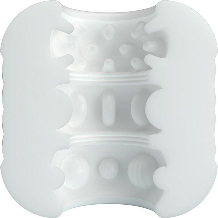 Белый сквозной мастурбатор Crystle. Фотография 6.