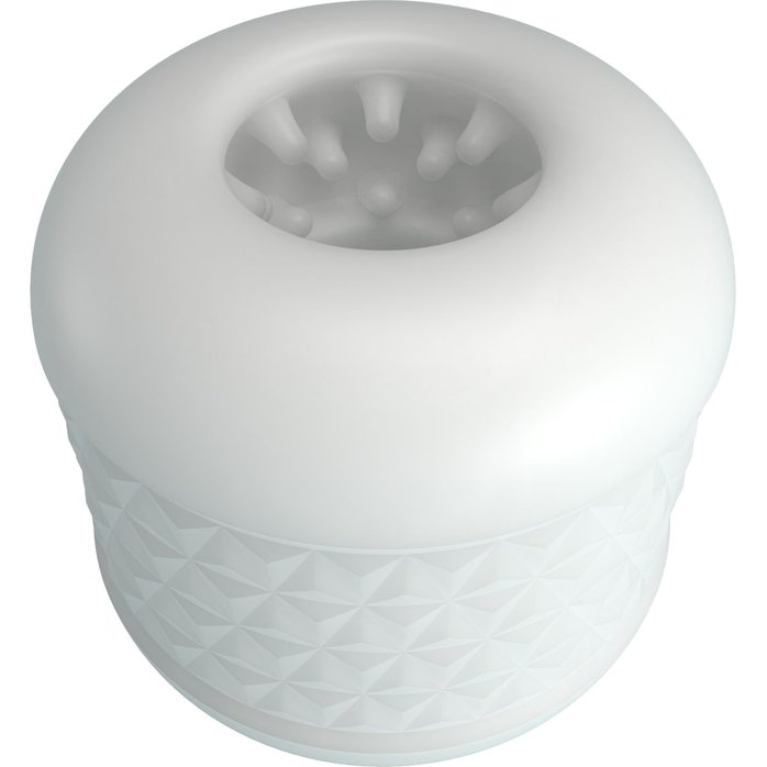 Белый сквозной мастурбатор Crystle