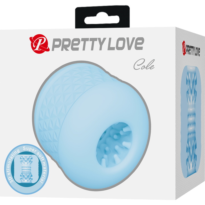 Голубой сквозной мастурбатор Cole - Pretty Love. Фотография 8.