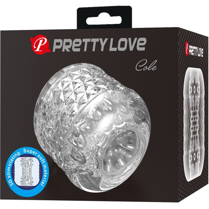 Прозрачный сквозной мастурбатор Cole - Pretty Love. Фотография 2.