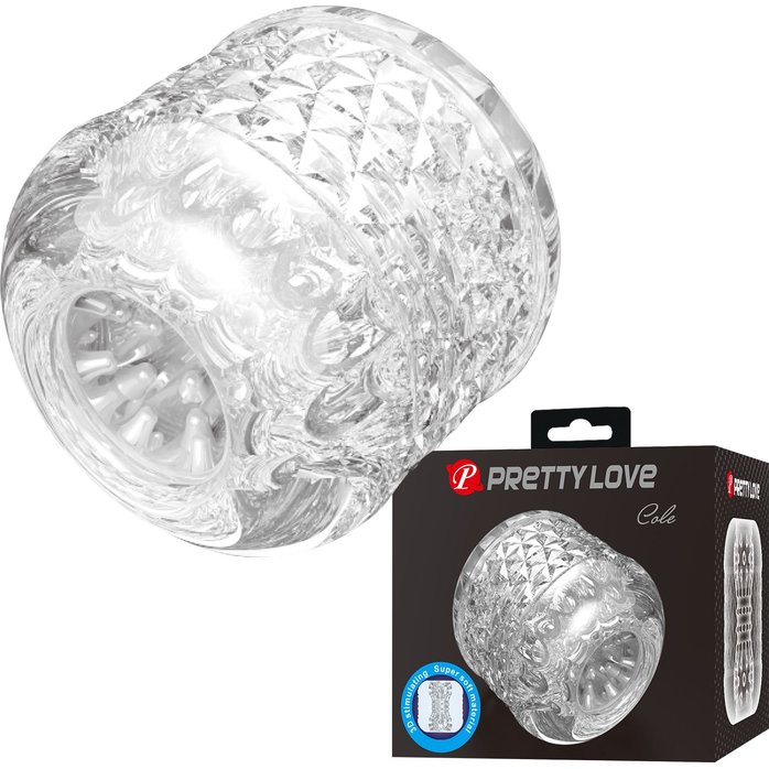 Прозрачный сквозной мастурбатор Cole - Pretty Love. Фотография 3.