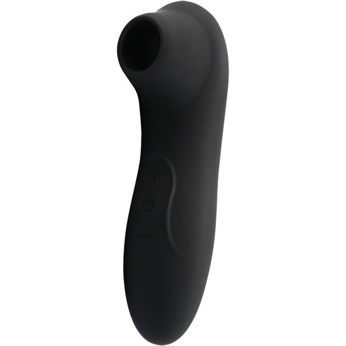 Черный вакуумный стимулятор клитора Curvy