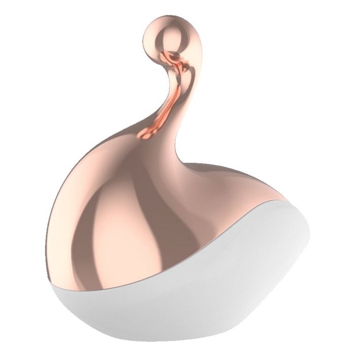 Белый вакуумный стимулятор клитора Liberty Swan. Фотография 2.