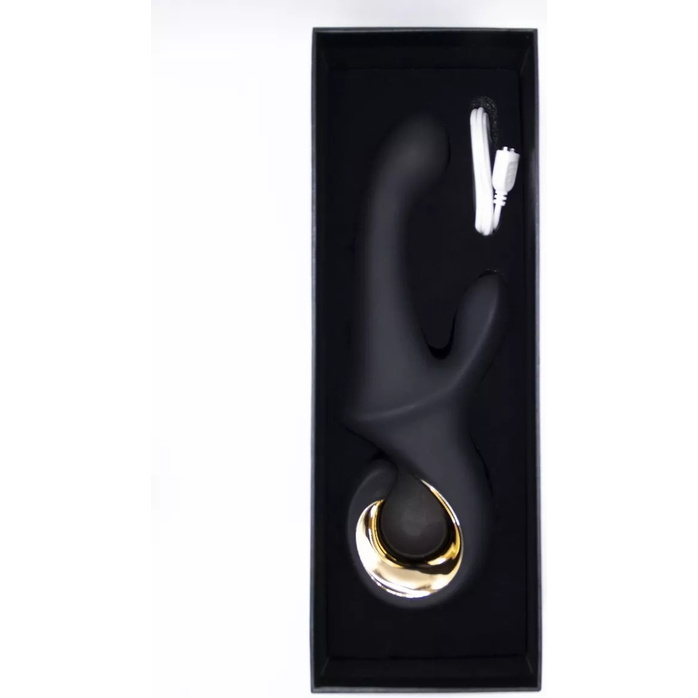 Черный вибратор-кролик Mystery - 22,5 см. Фотография 9.