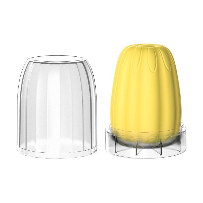 Желтый мастурбатор-яйцо Bisedze. Фотография 4.