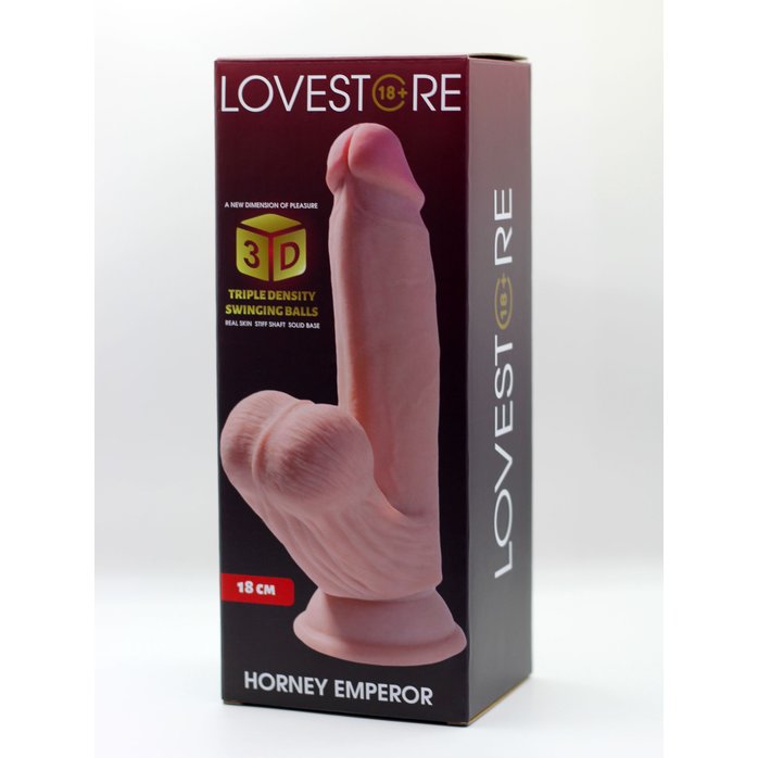 Телесный реалистичный фаллоимитатор Horney Emperor - 19,5 см. Фотография 5.