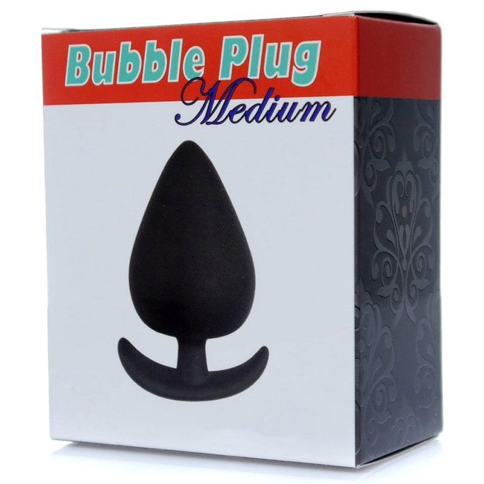 Черная анальная втулка Bubble - 8,5 см. Фотография 2.