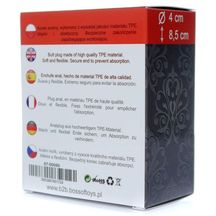 Черная анальная втулка Bubble - 8,5 см. Фотография 3.