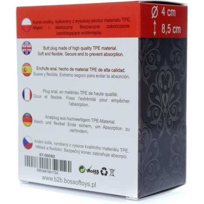 Черная анальная втулка Bubble - 8,5 см. Фотография 4.