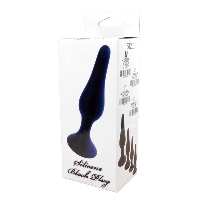 Черная анальная втулка на присоске - 10 см. Фотография 3.