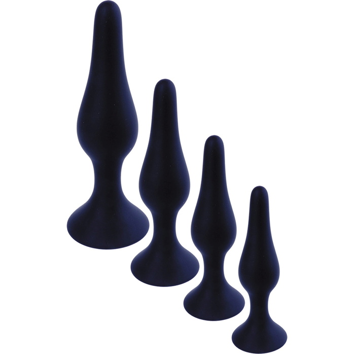 Черная анальная втулка на присоске - 10 см. Фотография 5.