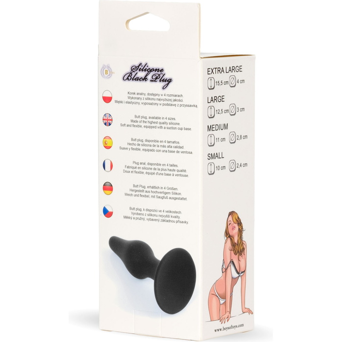 Черная анальная втулка на присоске - 10 см. Фотография 7.