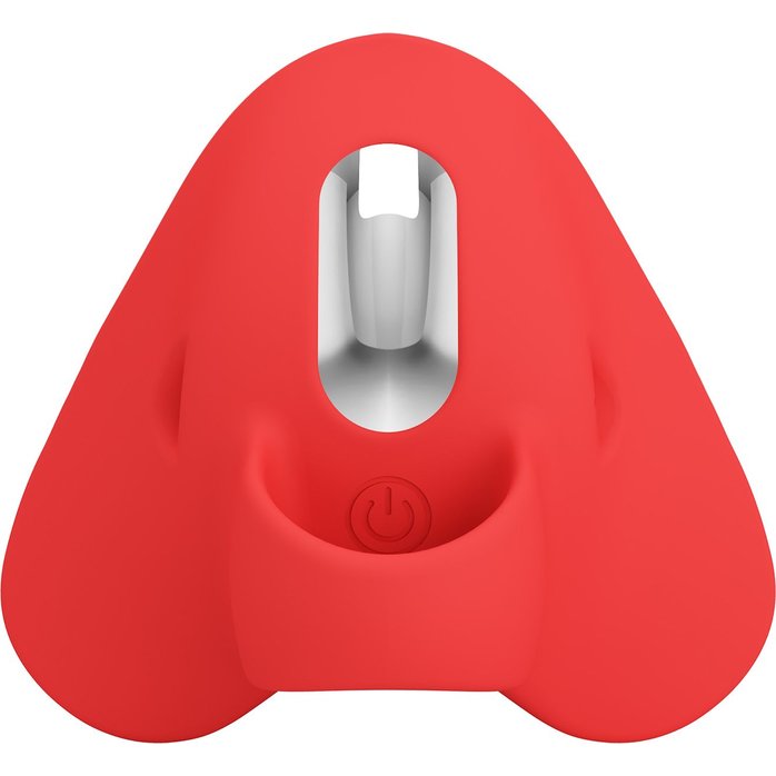 Красный вибратор на палец Carnation - Pretty Love. Фотография 4.