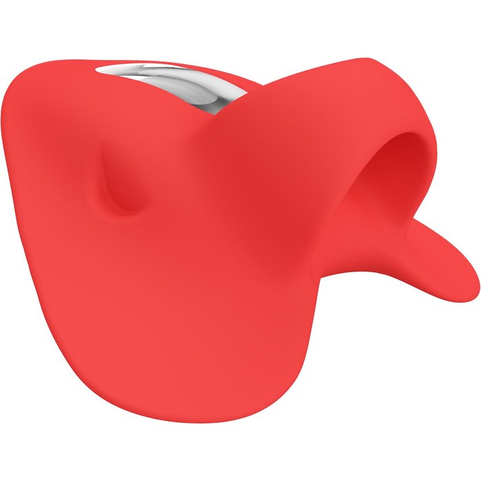 Красный вибратор на палец Carnation - Pretty Love. Фотография 7.