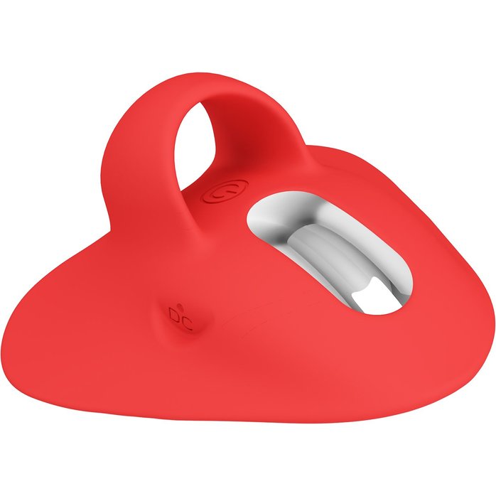 Красный вибратор на палец Carnation - Pretty Love. Фотография 9.