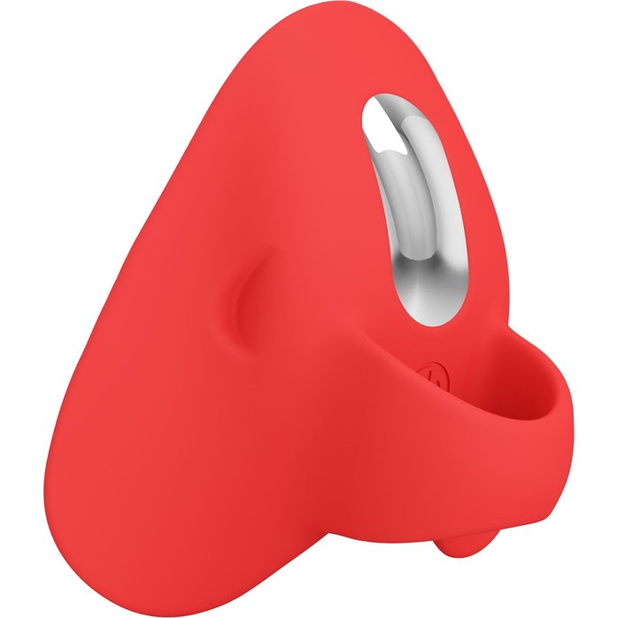 Красный вибратор на палец Carnation - Pretty Love