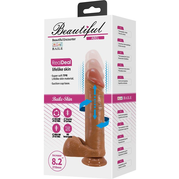Реалистичный вибратор на присоске Abel - 21 см. Фотография 2.