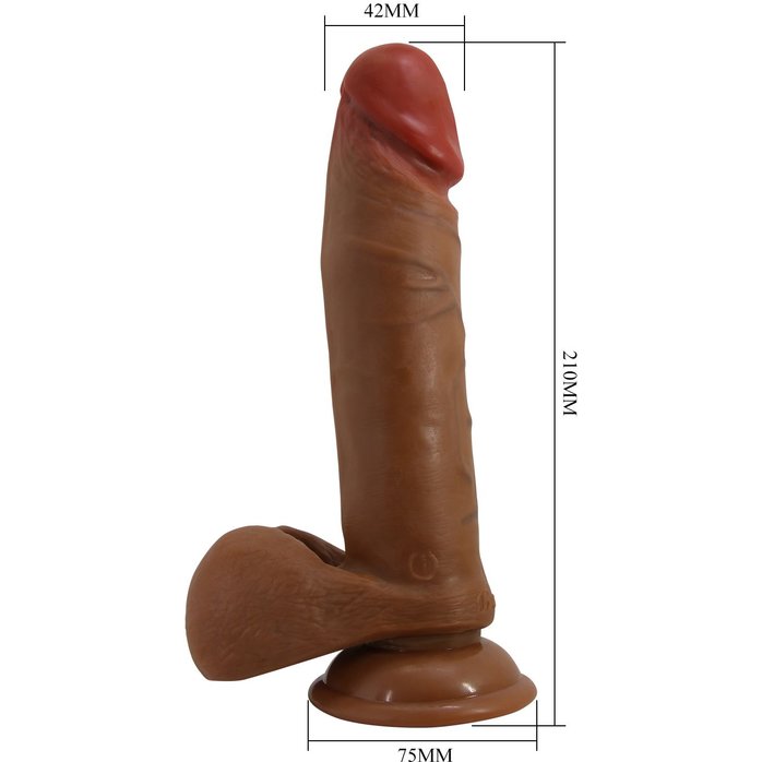 Реалистичный вибратор на присоске Abel - 21 см. Фотография 6.