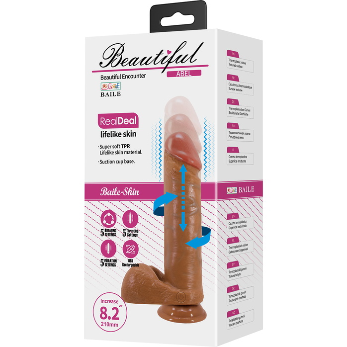 Реалистичный вибратор на присоске Abel - 21 см. Фотография 9.