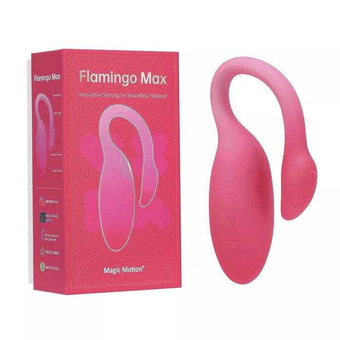 Розовый вибратор Magic Motion Flamingo Max. Фотография 5.