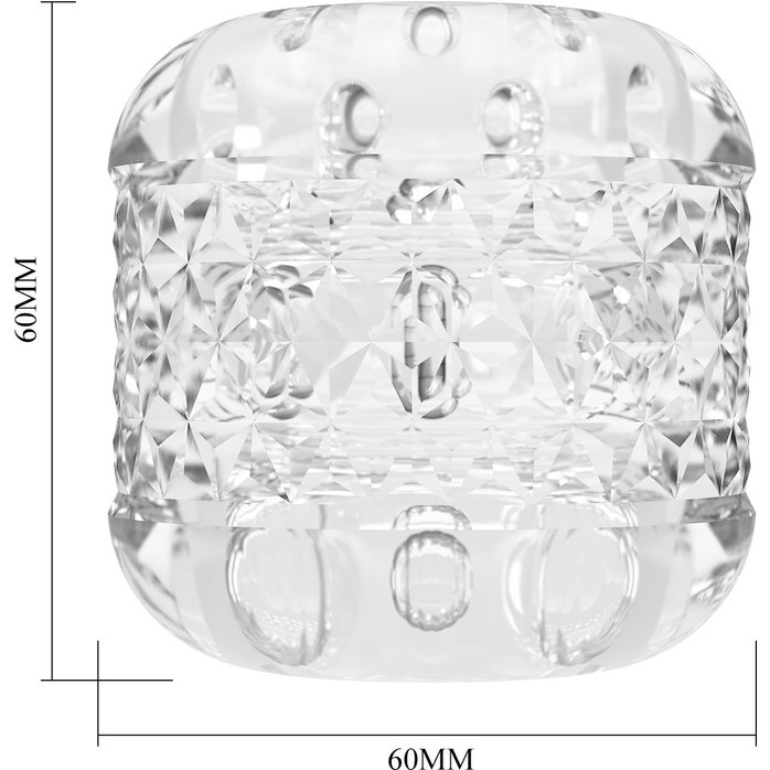 Прозрачный сквозной мастурбатор Crystle - Pretty Love. Фотография 7.