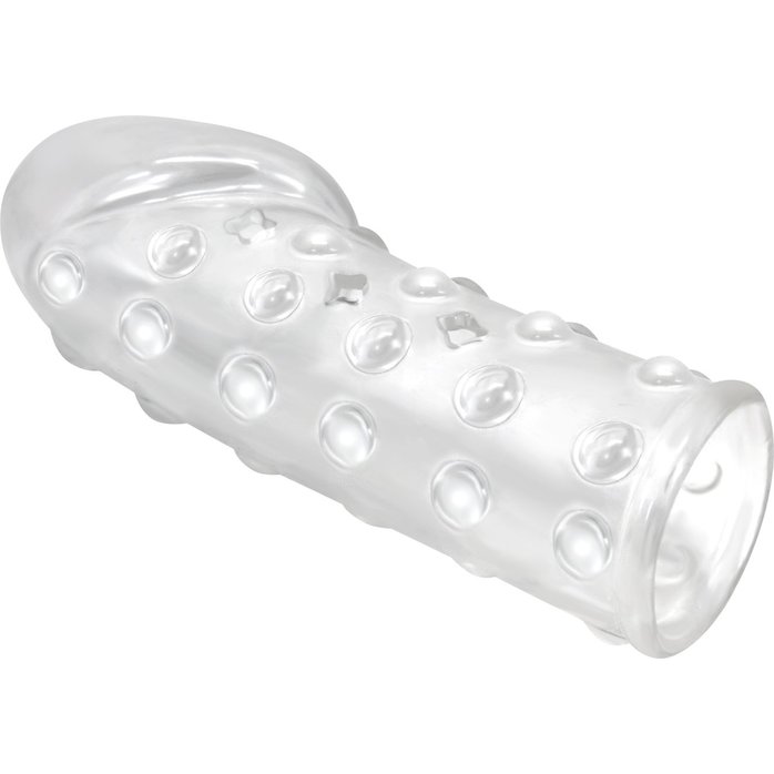 Прозрачная открытая насадка на пенис с бугорками - 19,8 см - Pretty Love. Фотография 5.