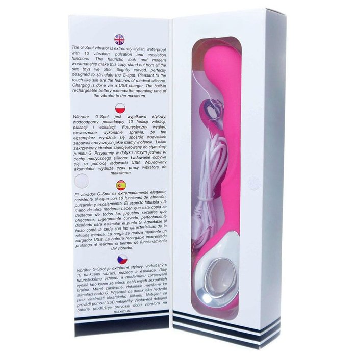 Розовый вибратор для массажа точки G - 20 см. Фотография 3.