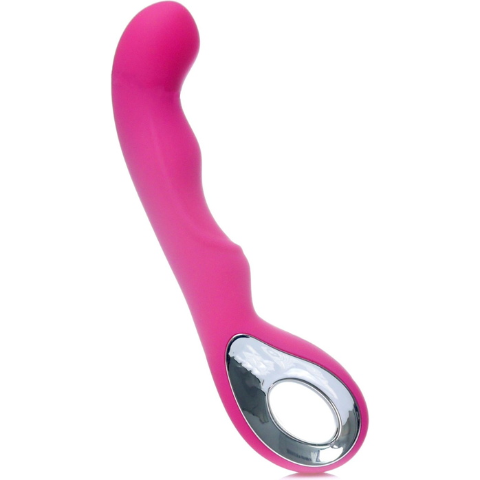Розовый вибратор для массажа точки G - 20 см. Фотография 4.