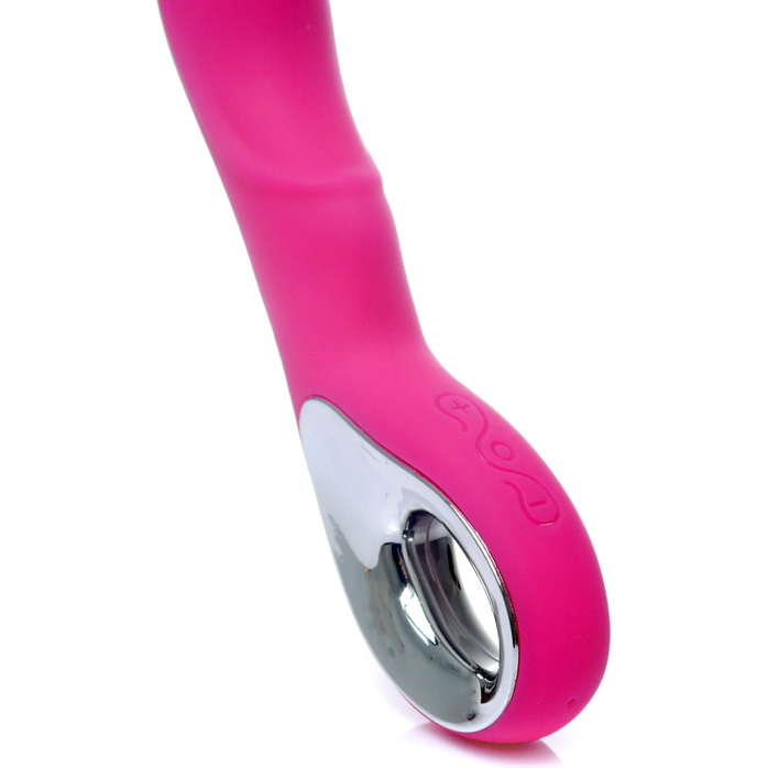 Розовый вибратор для массажа точки G - 20 см. Фотография 8.