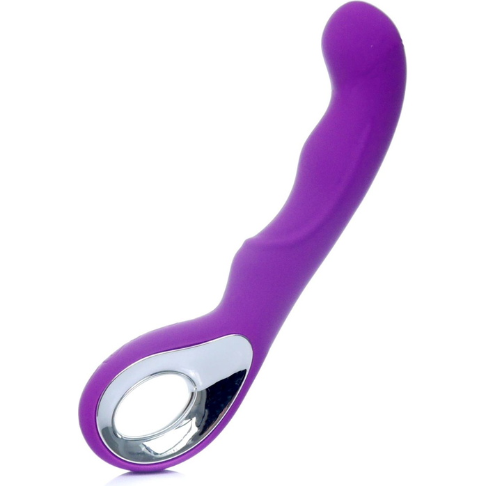 Фиолетовый вибратор для массажа точки G - 20 см. Фотография 5.
