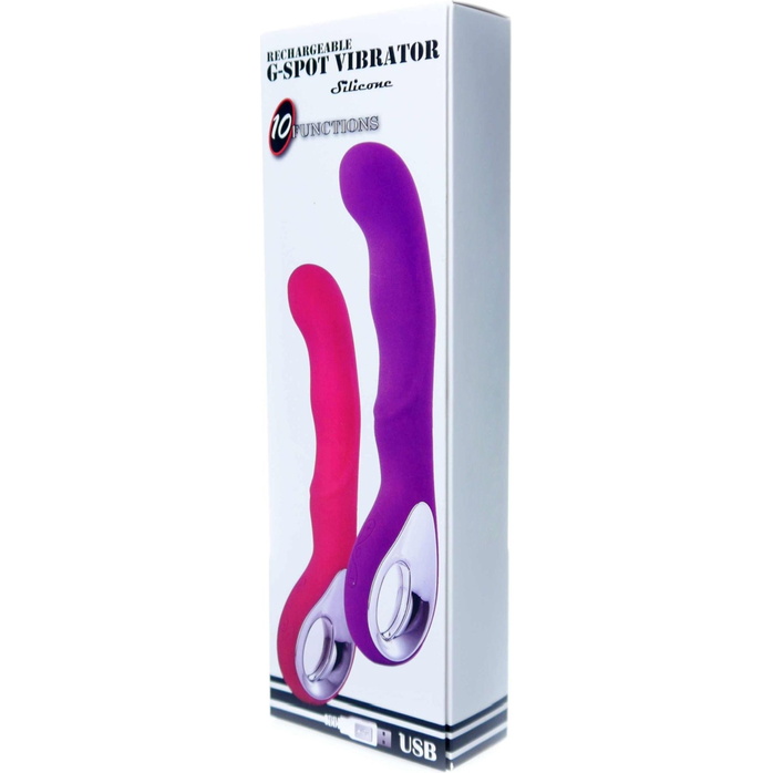 Фиолетовый вибратор для массажа точки G - 20 см. Фотография 10.