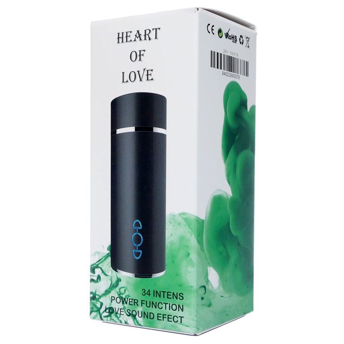 Мастурбатор-вагина с вибрацией Heart Of Love в колбе в форме сердца. Фотография 2.