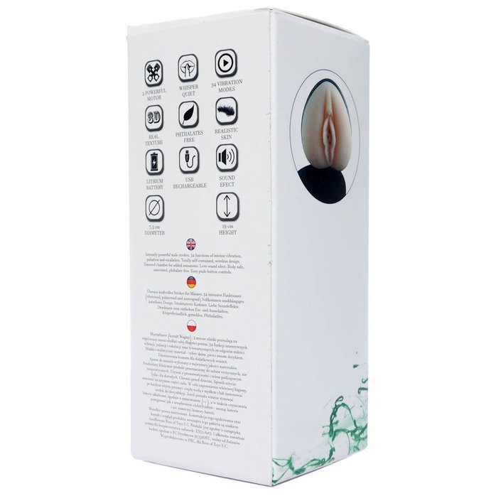 Мастурбатор-вагина с вибрацией Heart Of Love в колбе в форме сердца. Фотография 3.