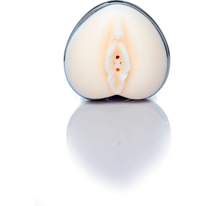 Мастурбатор-вагина с вибрацией Heart Of Love в колбе в форме сердца. Фотография 5.