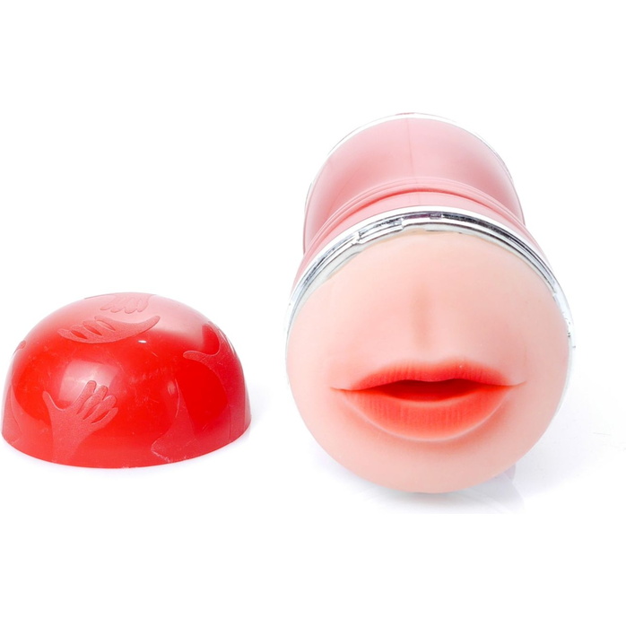 Двусторонний мастурбатор в колбе Cleo - вагина и ротик. Фотография 4.