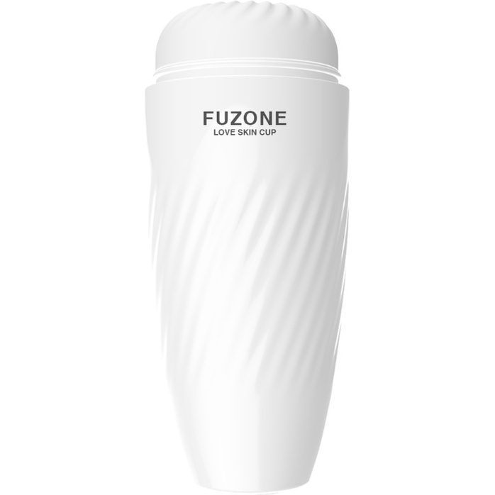 Белый мастурбатор с вибрацией в колбе Fuzone. Фотография 4.