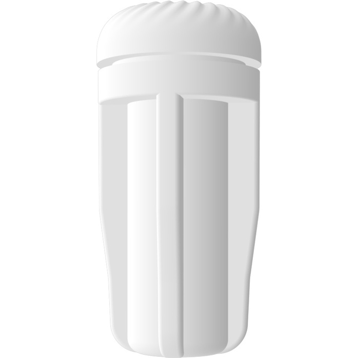 Белый мастурбатор с вибрацией в колбе Fuzone. Фотография 6.