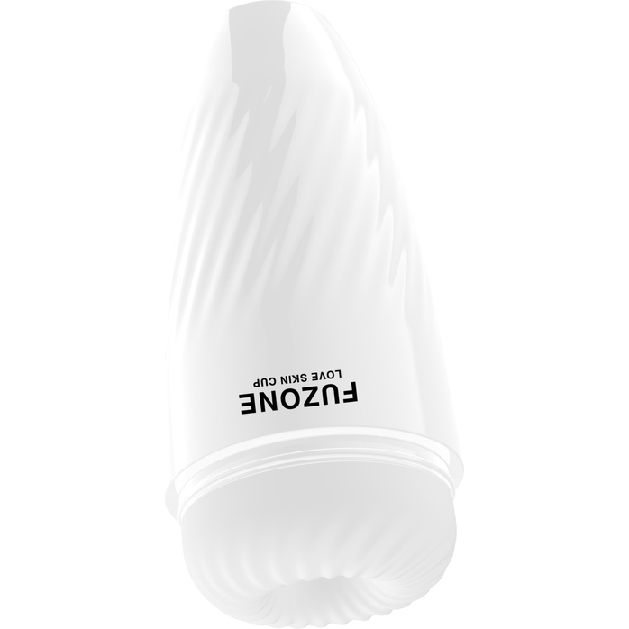 Белый мастурбатор с вибрацией в колбе Fuzone. Фотография 8.