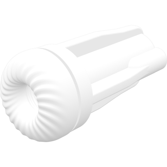 Белый мастурбатор с вибрацией в колбе Fuzone. Фотография 10.