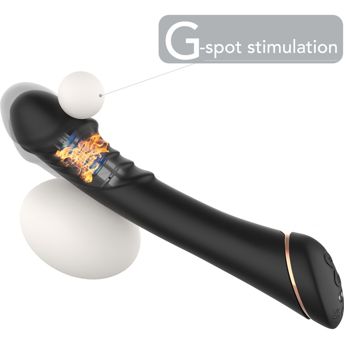 Черный вибратор для G-точки Hancock - 20,4 см. Фотография 4.