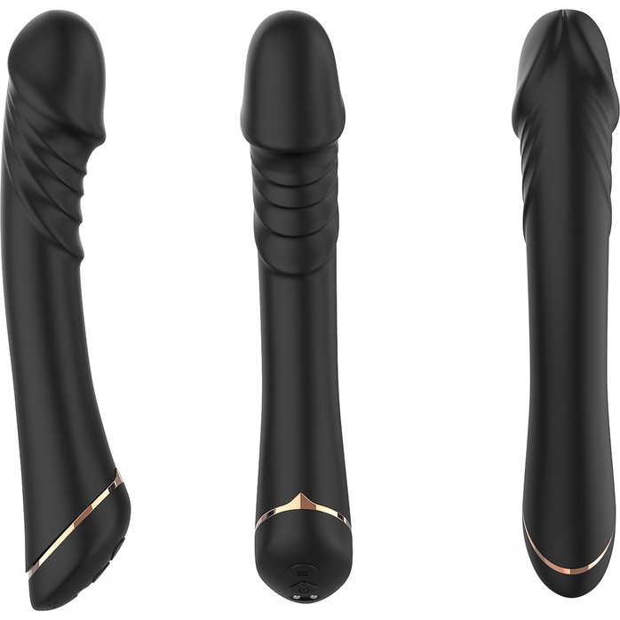 Черный вибратор для G-точки Hancock - 20,4 см. Фотография 5.